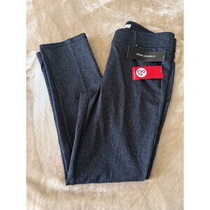 89th + Madison Comfort Waist Stretch Pants , Size 8 , Dark Charcoal Slim Straigh